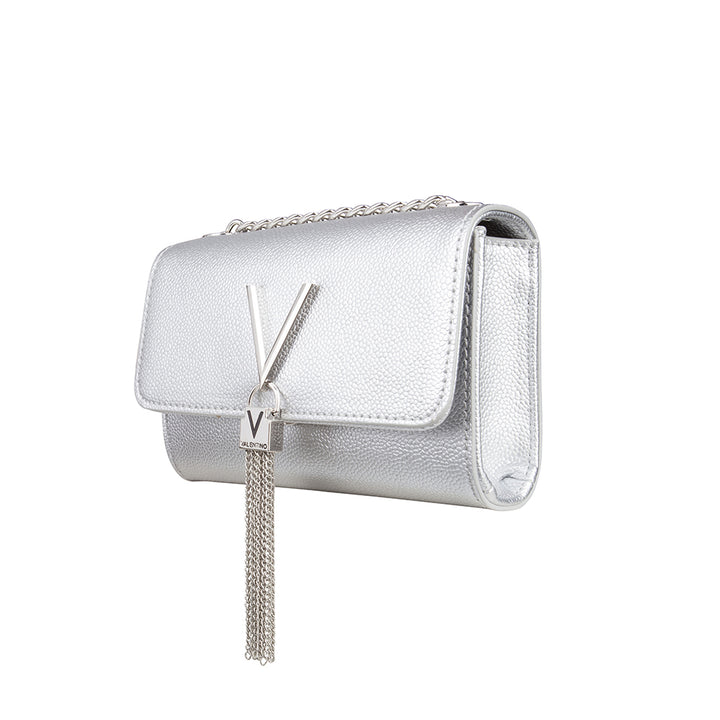 Valentino Divina Pochette In Silver For Women