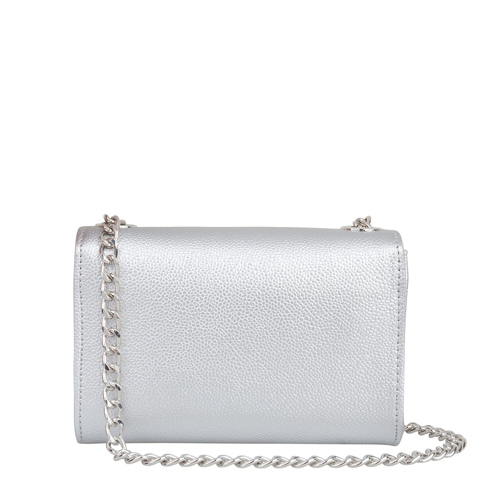 Valentino Divina Pochette In Silver For Women