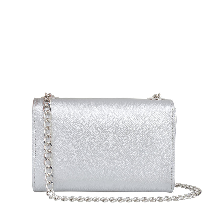 Valentino Divina Pochette In Silver For Women