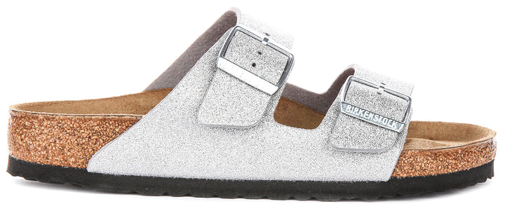 Birkenstock Arizona Bs In Silver Metallic | Regular Fit