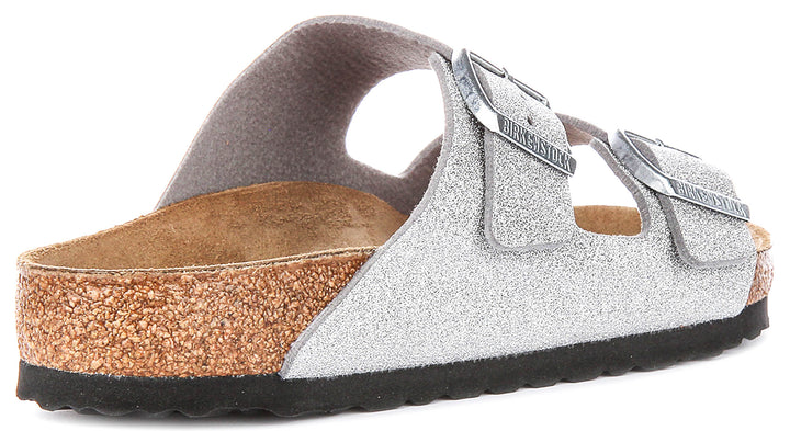 Birkenstock Arizona Bs In Silver Metallic | Regular Fit