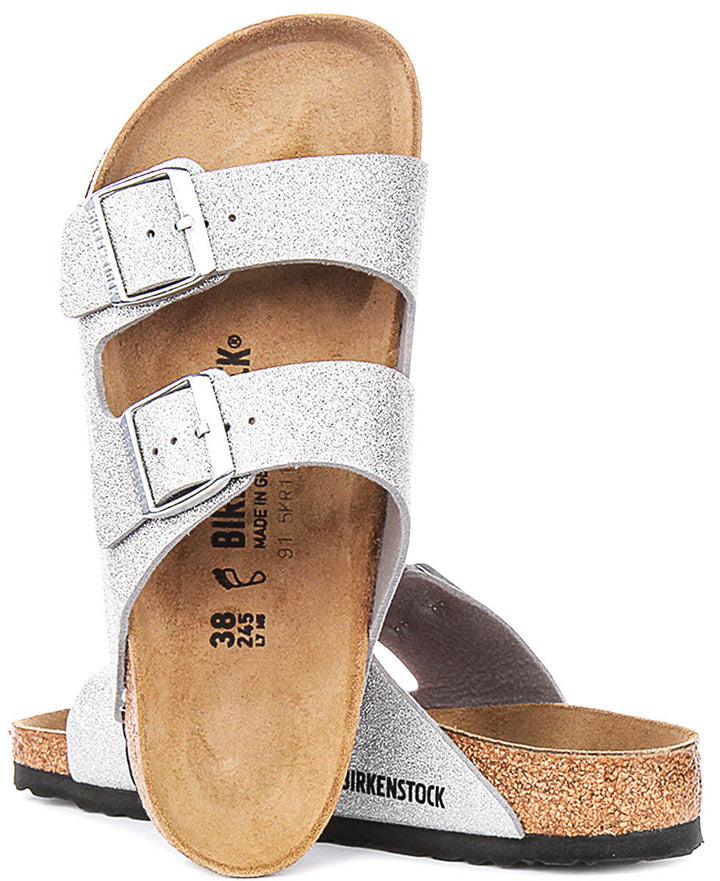 Birkenstock Arizona Bs In Silver Metallic | Regular Fit