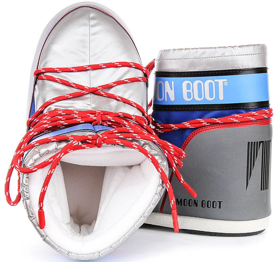 Moon Boot Space Racing In Silver For Women