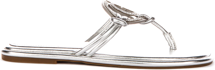 Guess Saimas Moonlight Sandals In Silver For Women