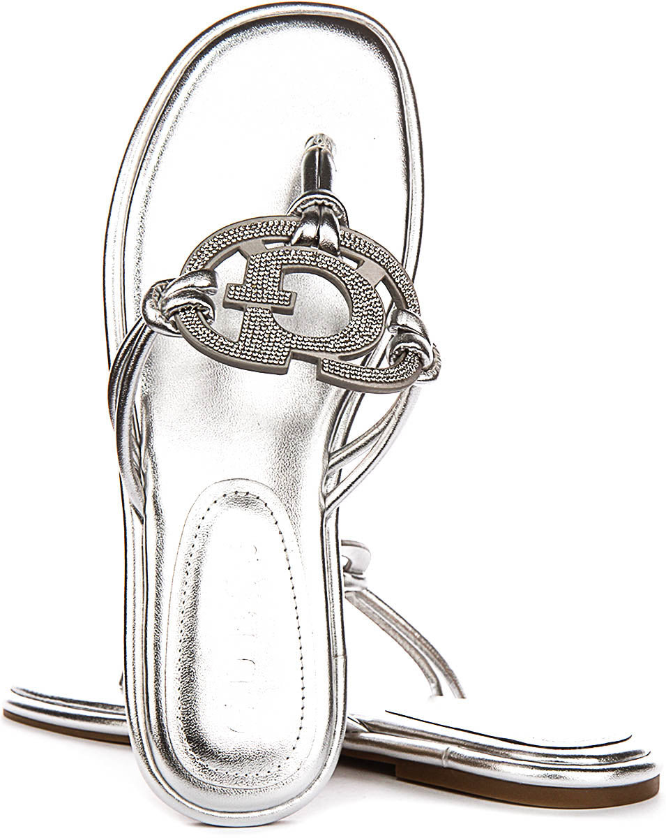 Guess Saimas Moonlight Sandals In Silver For Women
