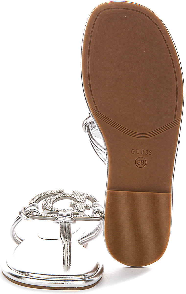 Guess Saimas Moonlight Sandals In Silver For Women