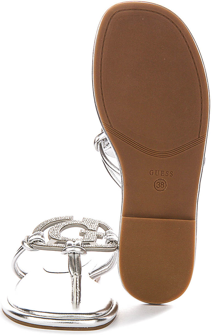 Guess Saimas Moonlight Sandals In Silver For Women