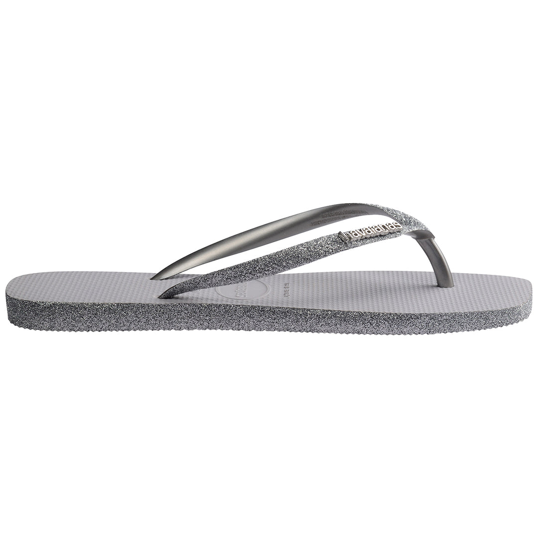 Havaianas Slim Square Sparkle In Silver For Women