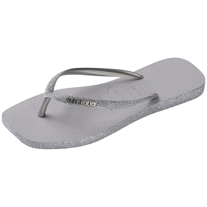 Havaianas Slim Square Sparkle In Silver For Women