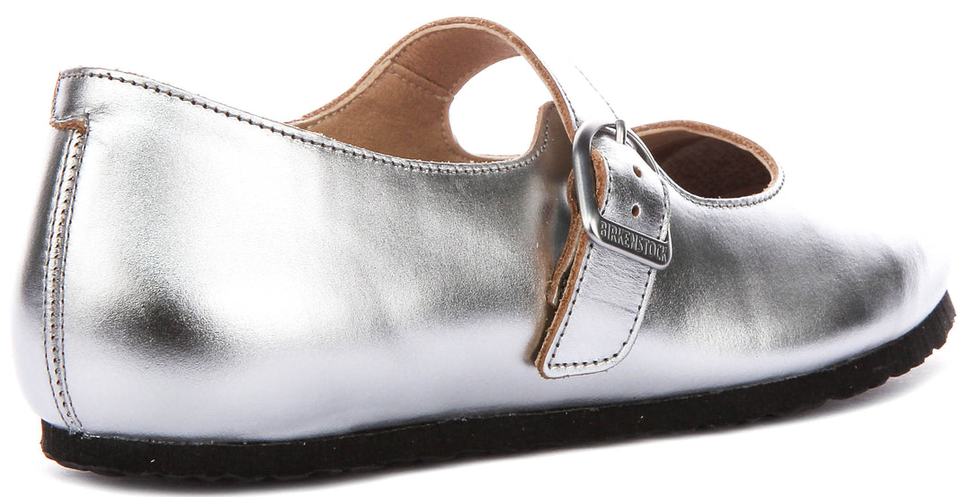 Birkenstock Santa Clarita In Silver For Women | Regular Fit