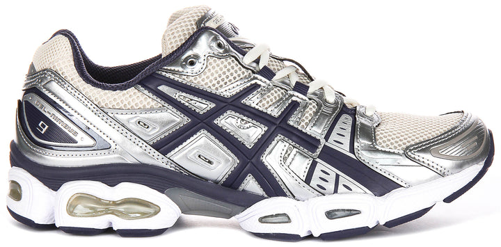 Asics GEL Nimbus 9 In Silver Navy for Men