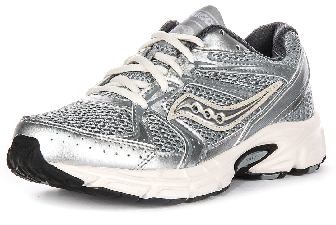 Saucony Ride Millennium In Silverwhi For Women Metallic Details
