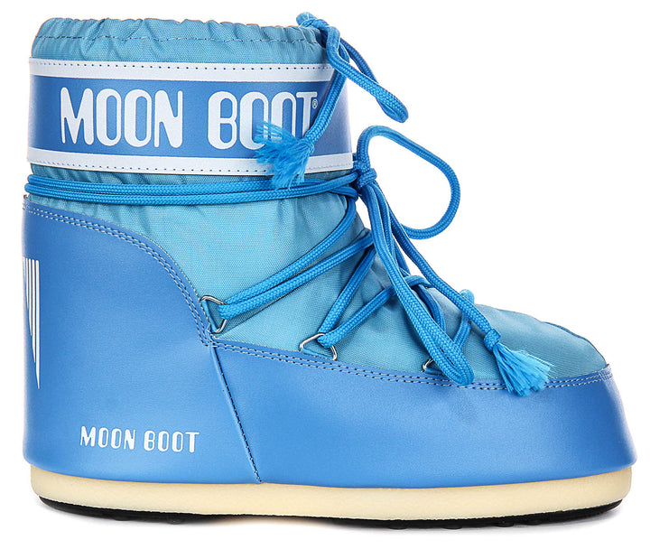 Moon Boot Icon Low Nylon In Sky Blue For Women