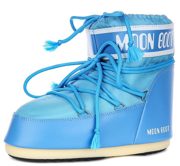 Moon Boot Icon Low Nylon In Sky Blue For Women