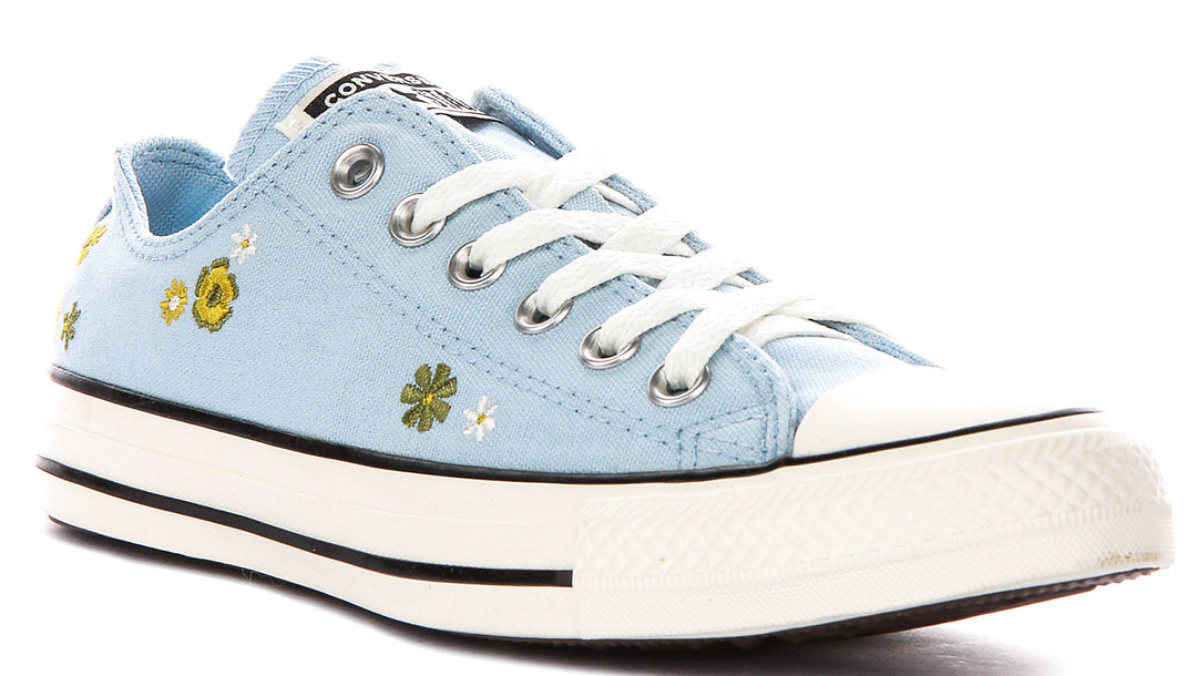 Converse Chuck Taylor A16905C All Star Summer Embroidered Flower In Sky Blue