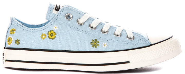 Converse Chuck Taylor A16905C All Star Summer Embroidered Flower In Sky Blue