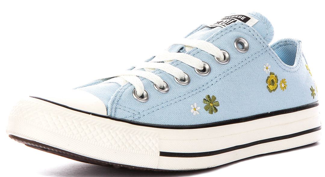 Converse Chuck Taylor A16905C All Star Summer Embroidered Flower In Sky Blue