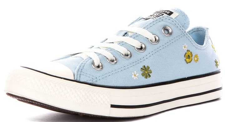 Converse Chuck Taylor A16905C All Star Summer Embroidered Flower In Sky Blue