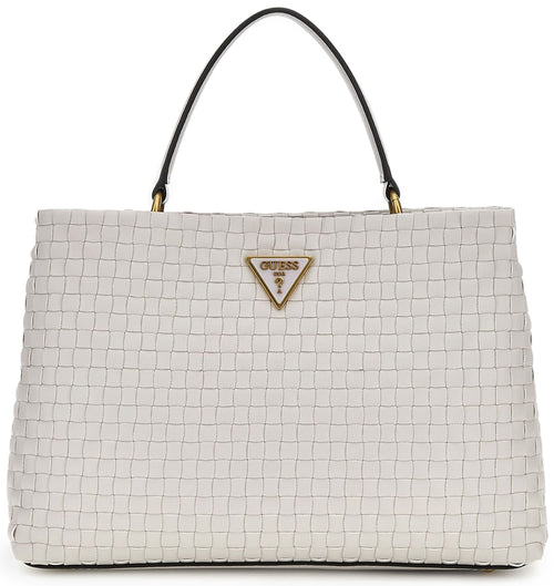 Guess Lisbet Woven handbags In Stone For Women