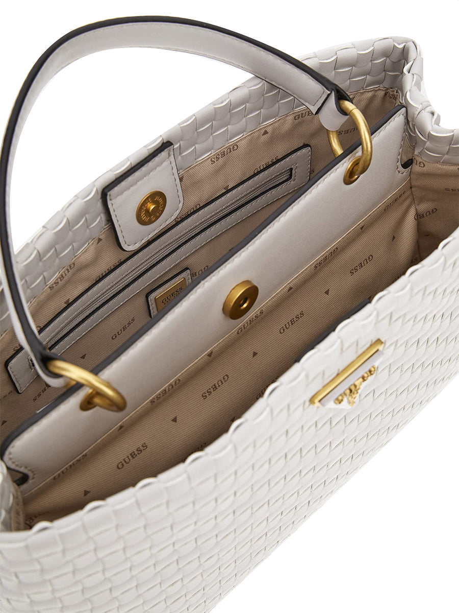 Guess Lisbet Woven handbags In Stone For Women