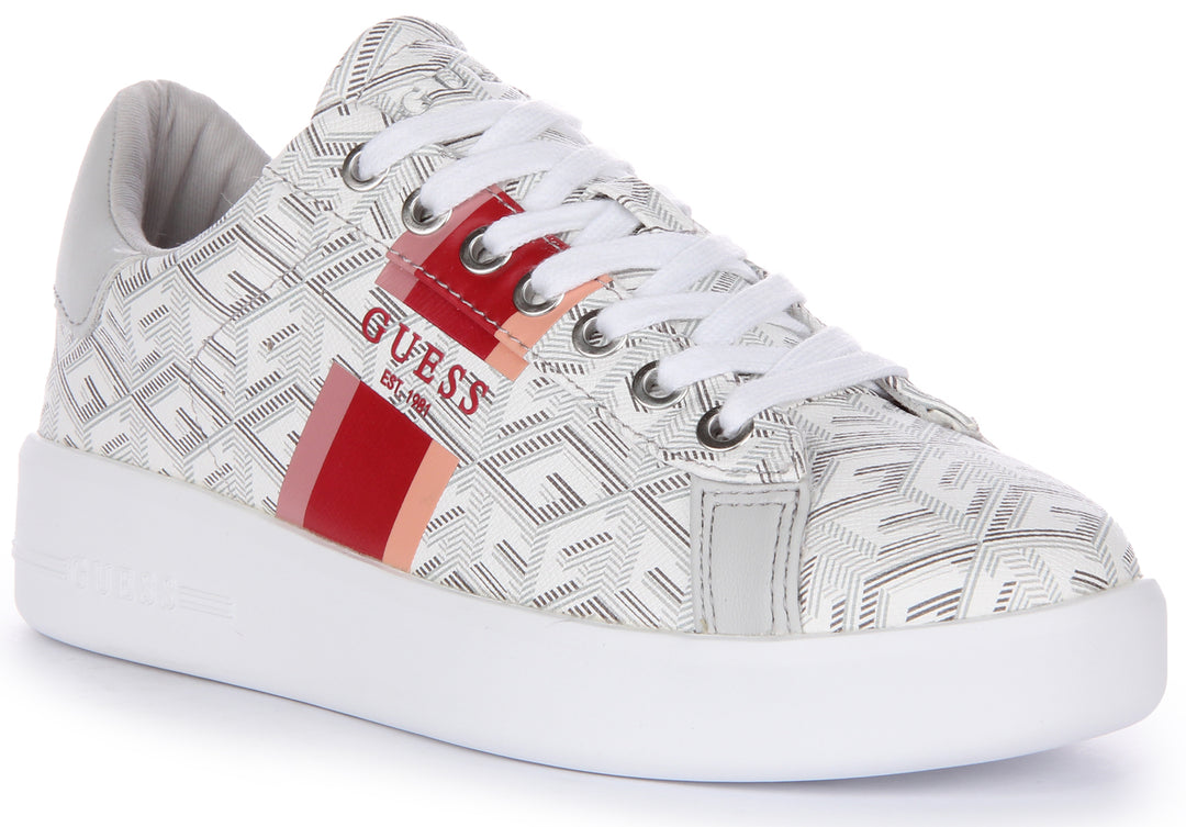 Guess Reyhana G Cube Trainer In Stone For Women