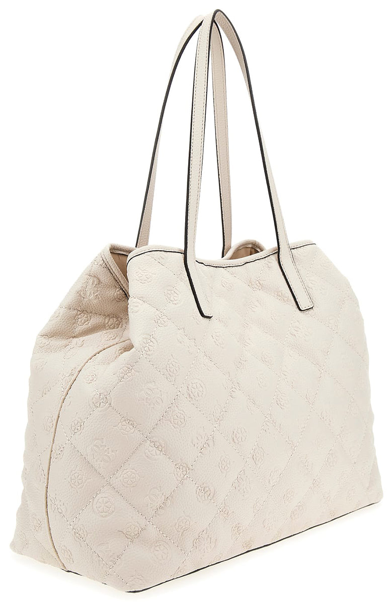 Guess Vikky Tote Peony Large In Stone For Women