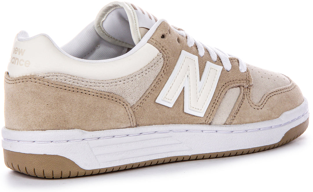 New Balance BB480LEA WildlederLedersneaker in Stein