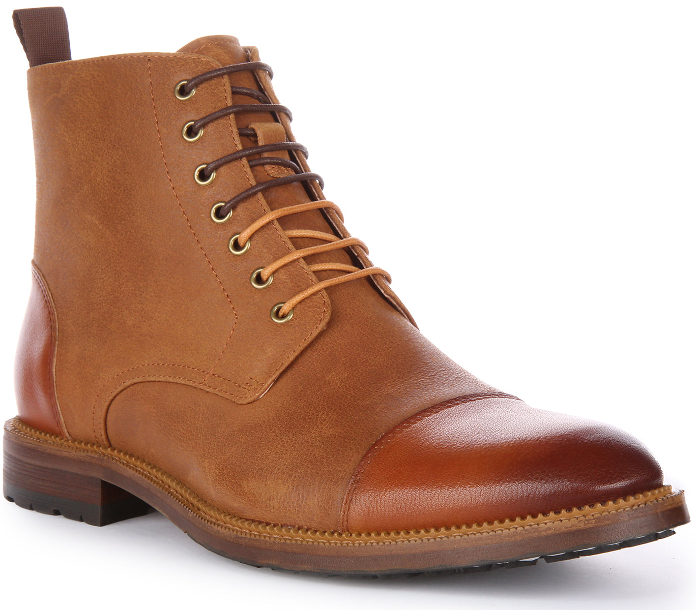 Justinreess England Gael In Tan For Men | Rugged Sole Ankle Boot ...