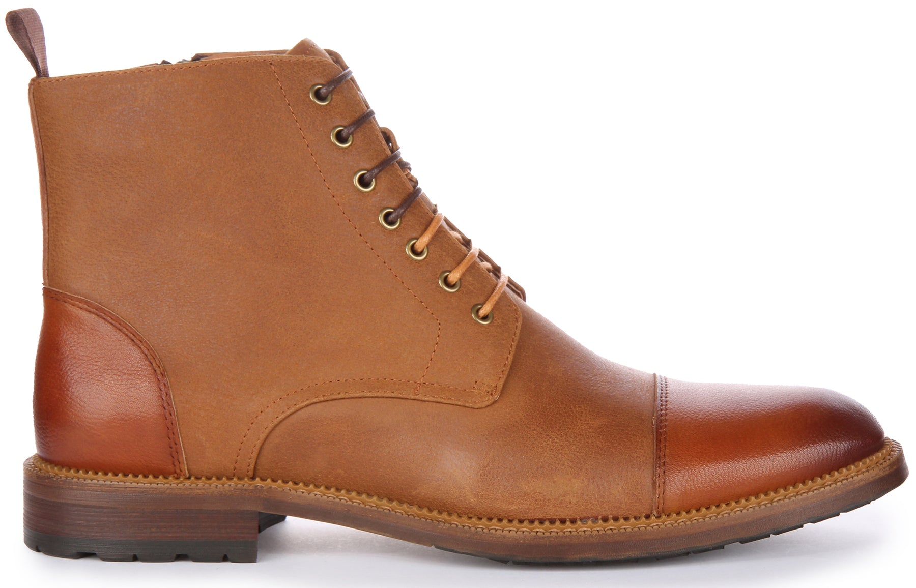 Justinreess England Gael In Tan For Men | Rugged Sole Ankle Boot ...