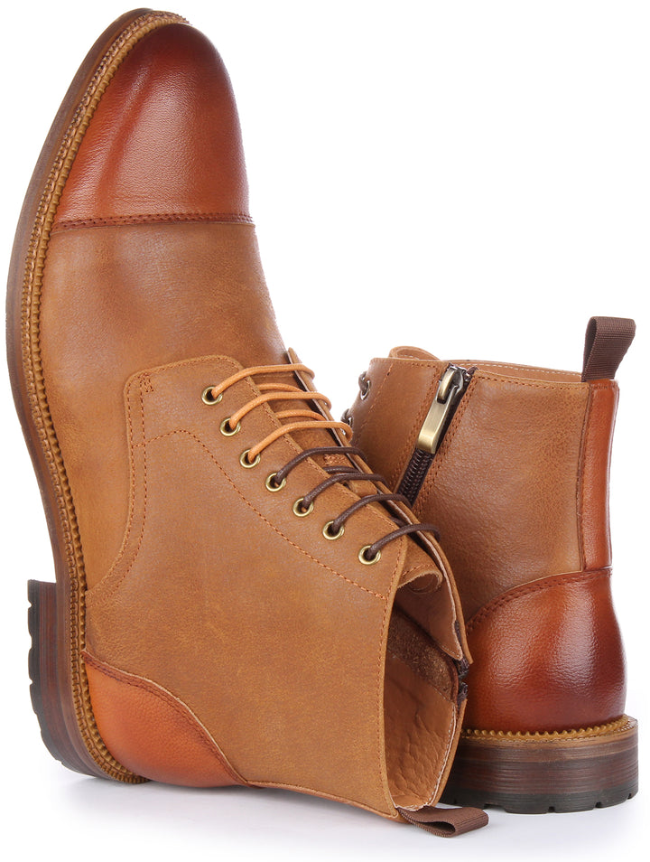 Justinreess England Gael Ankle Boots In Tan