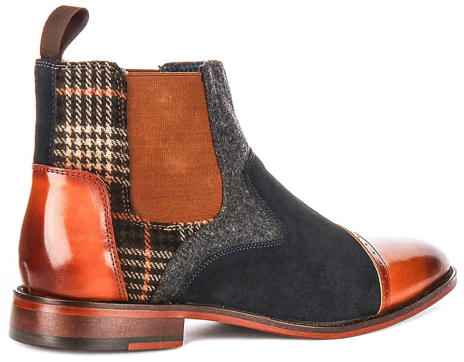 Justinreess England Gabriel In Tan For Men | Tri-Tone Chelsea Boots ...