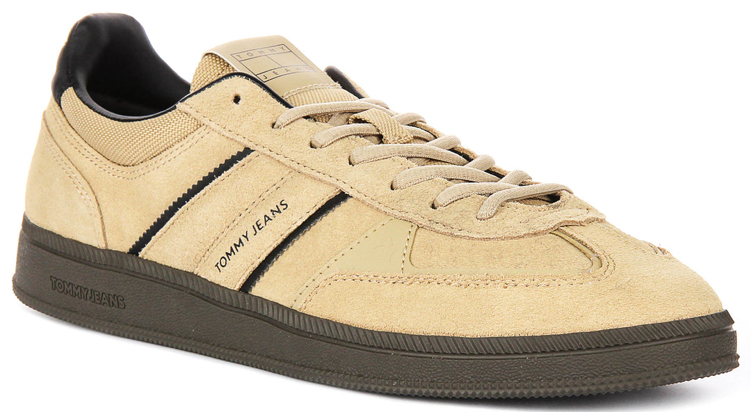 Tommy Greenwich Suede Sneakers In Tan For Men