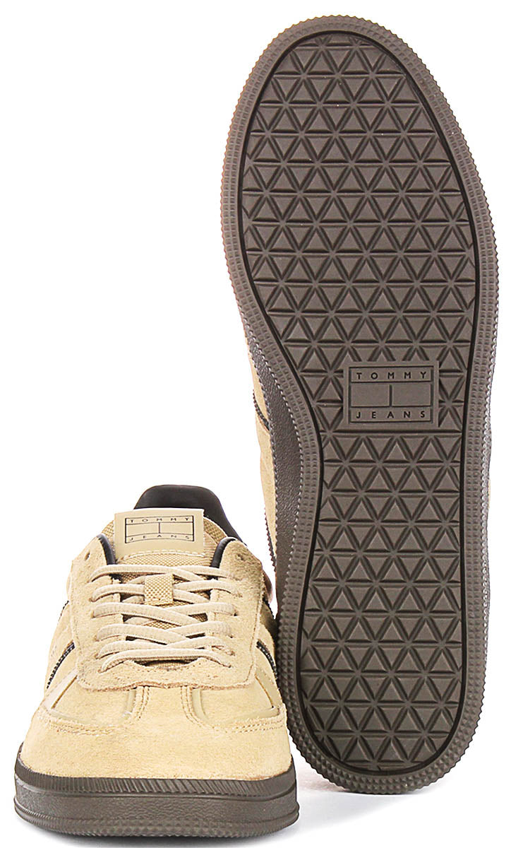 Tommy Greenwich Suede Sneakers In Tan For Men