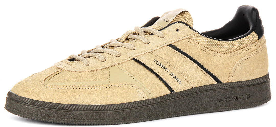 Tommy Greenwich Suede Sneakers In Tan For Men