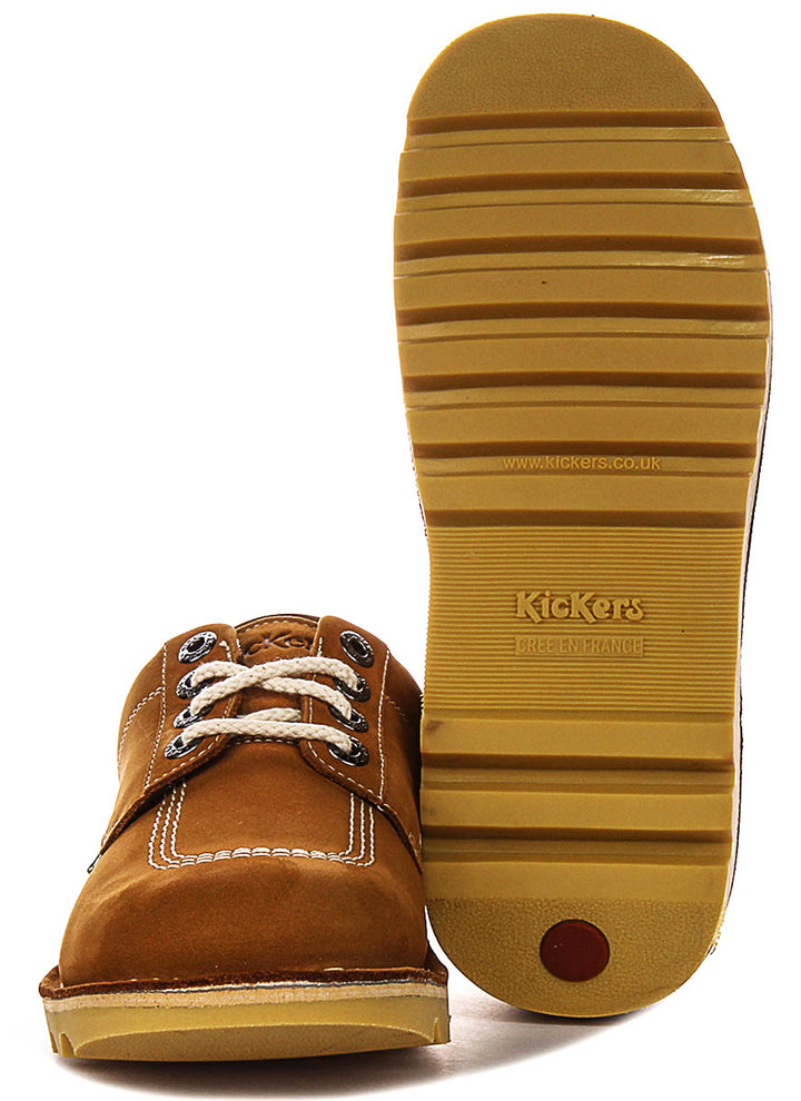 Kickers Kick Lo Leather In Tan