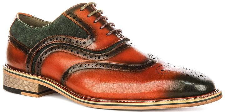 Justinreess England Roman In Tan Green For Men