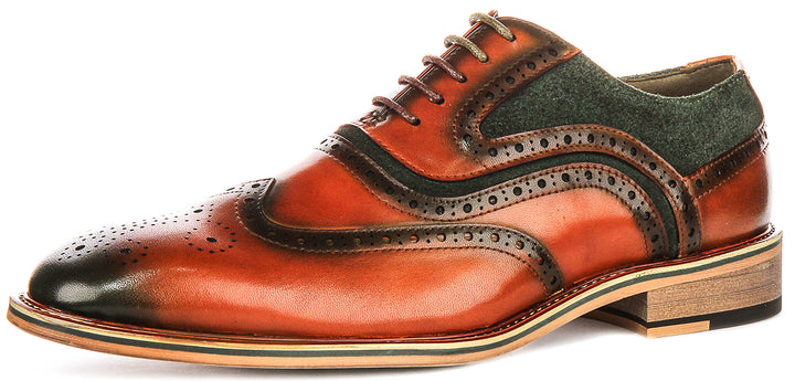 Justinreess England Roman In Tan Green For Men