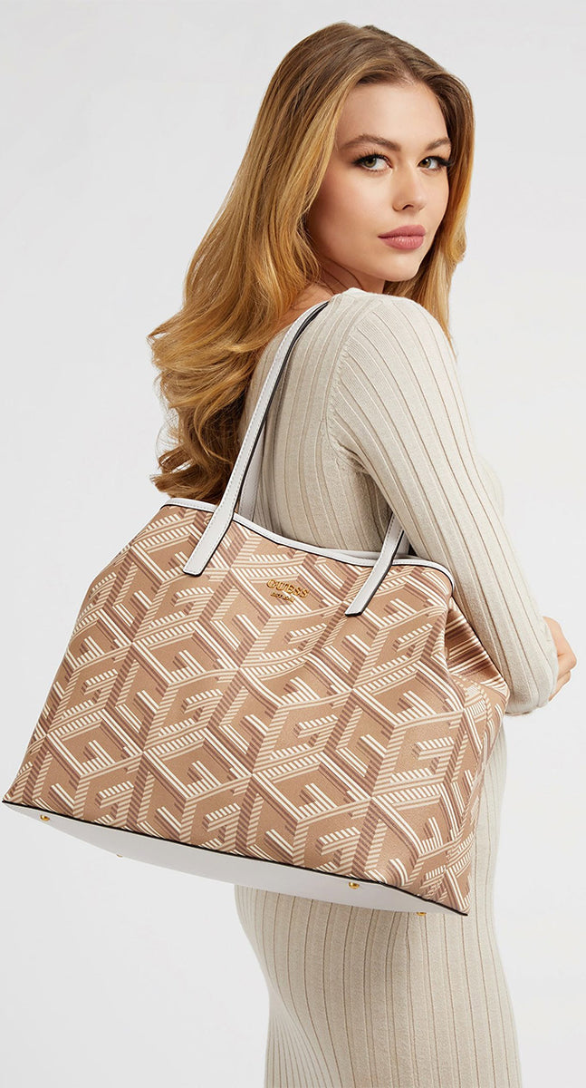 Guess Vikky Shopper In Taupe For Women