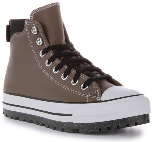 Converse CT AS CITY TREK WP BOOT Sneakers da donna in pelle color taupe