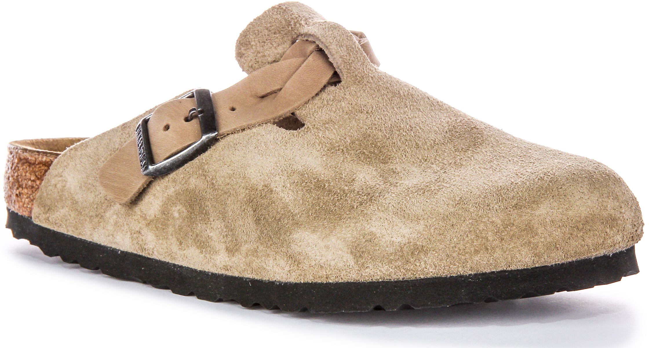 B irkenstock Boston Taupe Suede 2024 Wide Version Footbed Clogs Size 39