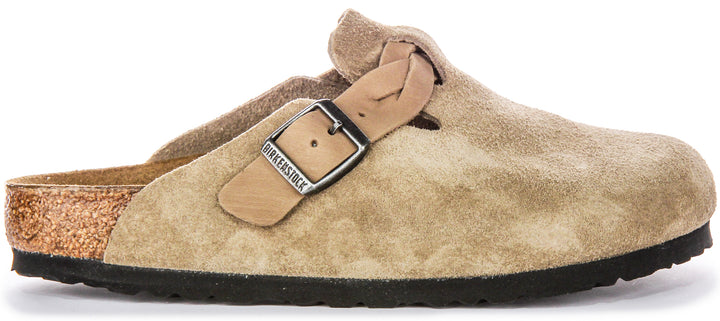 Birkenstock Boston Braided In Taupe | Regular Fit