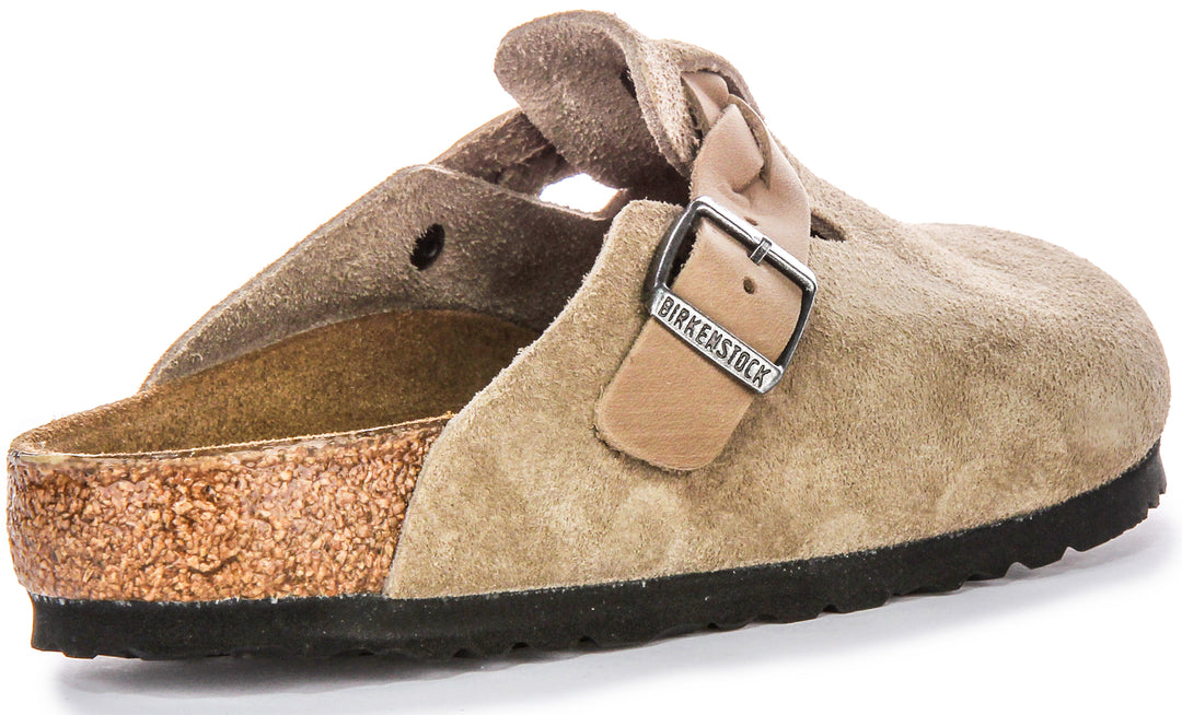 Birkenstock Boston Braided In Taupe | Regular Fit