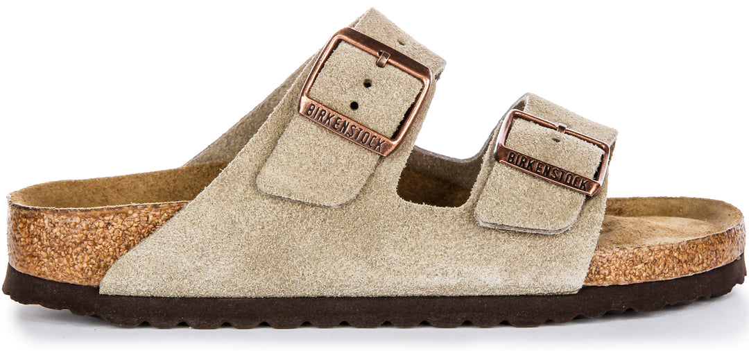 Birkenstock Arizona Soft Footbed In Taupe | Narrow Fit