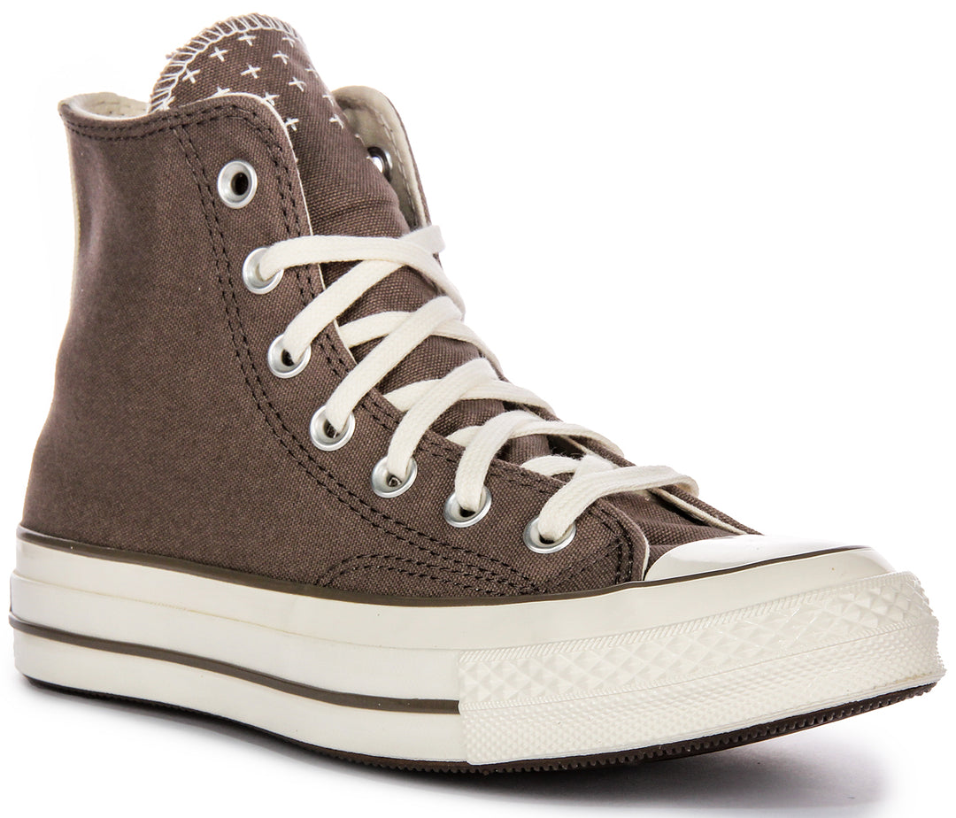 Converse A08529C Chuck 70 Hi Taupe Worn In Look Trainers