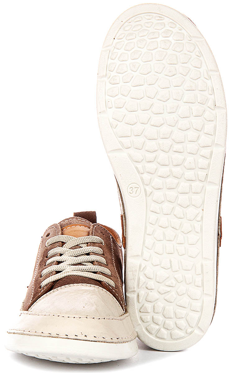 Justinreess England Sammy Suede In Taupe For Women