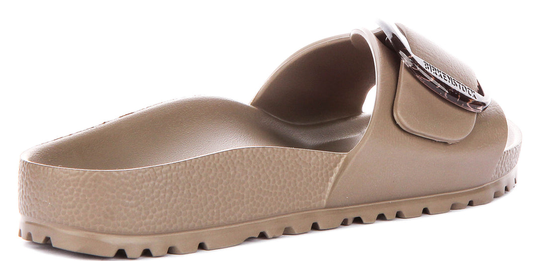 Birkenstock Madrid Big Buckle Eva In Taupe | Narrow Fit