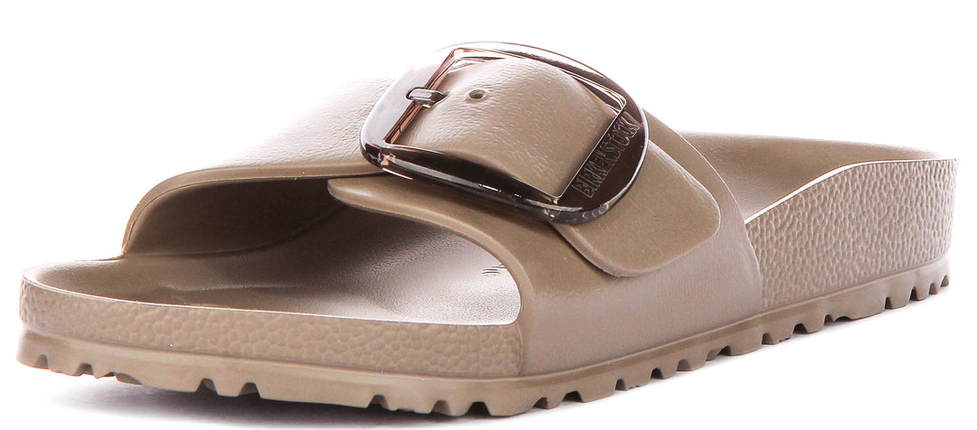 Birkenstock Madrid Big Buckle Eva In Taupe | Narrow Fit
