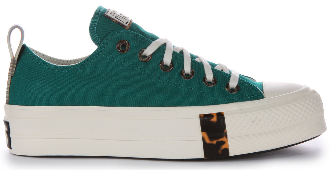 Converse All Star Lift Platform Tortoise A05288C In Teal