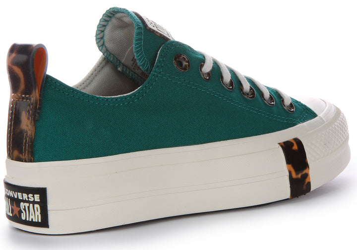 Converse All Star Lift Platform Tortoise A05288C In Teal