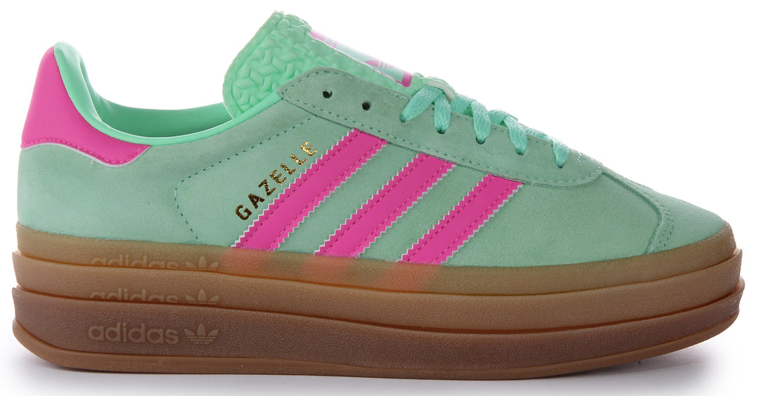 Adidas Gazelle Bold In Turquoise For Women | 3 Layers Suede Platform 4feetshoes Adidas Gazelle Bold In Turquoise For Women | 3 Layers Suede Platform 4feetshoes